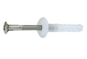 Tassello rapido nylon BIANCO/ch.ZINC. 